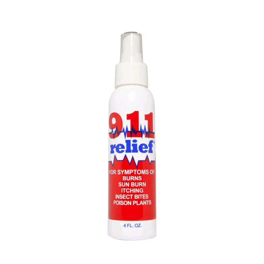 911 Relief Spray - Natural Formula for Bug Bites Sunburn & Skin Rashes - 4 FL OZ - All-Natural Anti-Bacterial Solution Made in USA