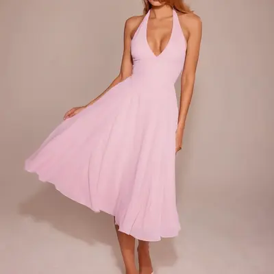 Pink Shein Midi Dress - TikTok Shop Pink Shein Midi Dress - TikTok Shop