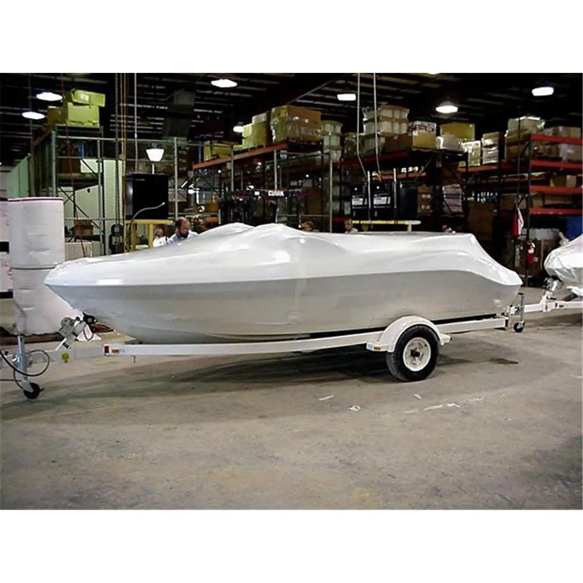 212 MAIN Dr. Shrink DS-246085W 24 ft. x 85 ft. 6 Mil White Shrink Wrap for Sports & Outdoor Water Sports Kayaking Wrapping