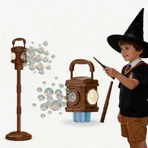 Gleepop Magic School Bubble Machine with wand Control, 24-hour continuous operation, stable bottom, adjustable height, camping, outdoor, wedding, birthday, gift, atmosphere，kidstoy