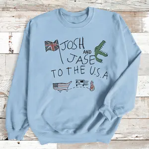 Josh And Jase To The USA Apparel, Proudly Printed In The USA, t-shirt / crewneck / hoodie / long sleeve #funny #josh&jase #britishhumor