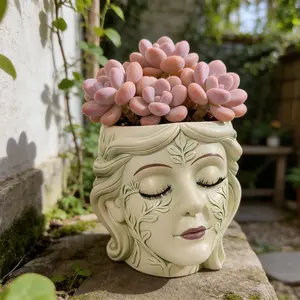 Elegant Forest Goddess Planter Resin Craft, Resin Flower Pot, Perfect Gift for Friends and Lovers, Decorative Piece for Living Room, Balcony, Garden