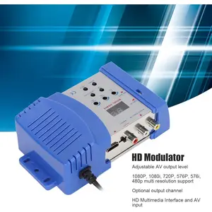 HD Modulator PAL NTSC Format Drive Free HD Multimedia Interface AV to RF Converter for Home TV 90‑240VUS Plug