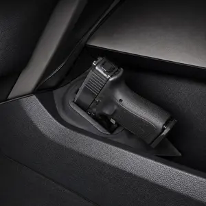 Truck Sidearm Holster Mount for 2015-2020 F150 & 2017-2022 F250, Driver Side Console Gun Holder, Magnetic Retention Pistol Mount, Fits Glock 19 42 43 P365 1911 M&P XD