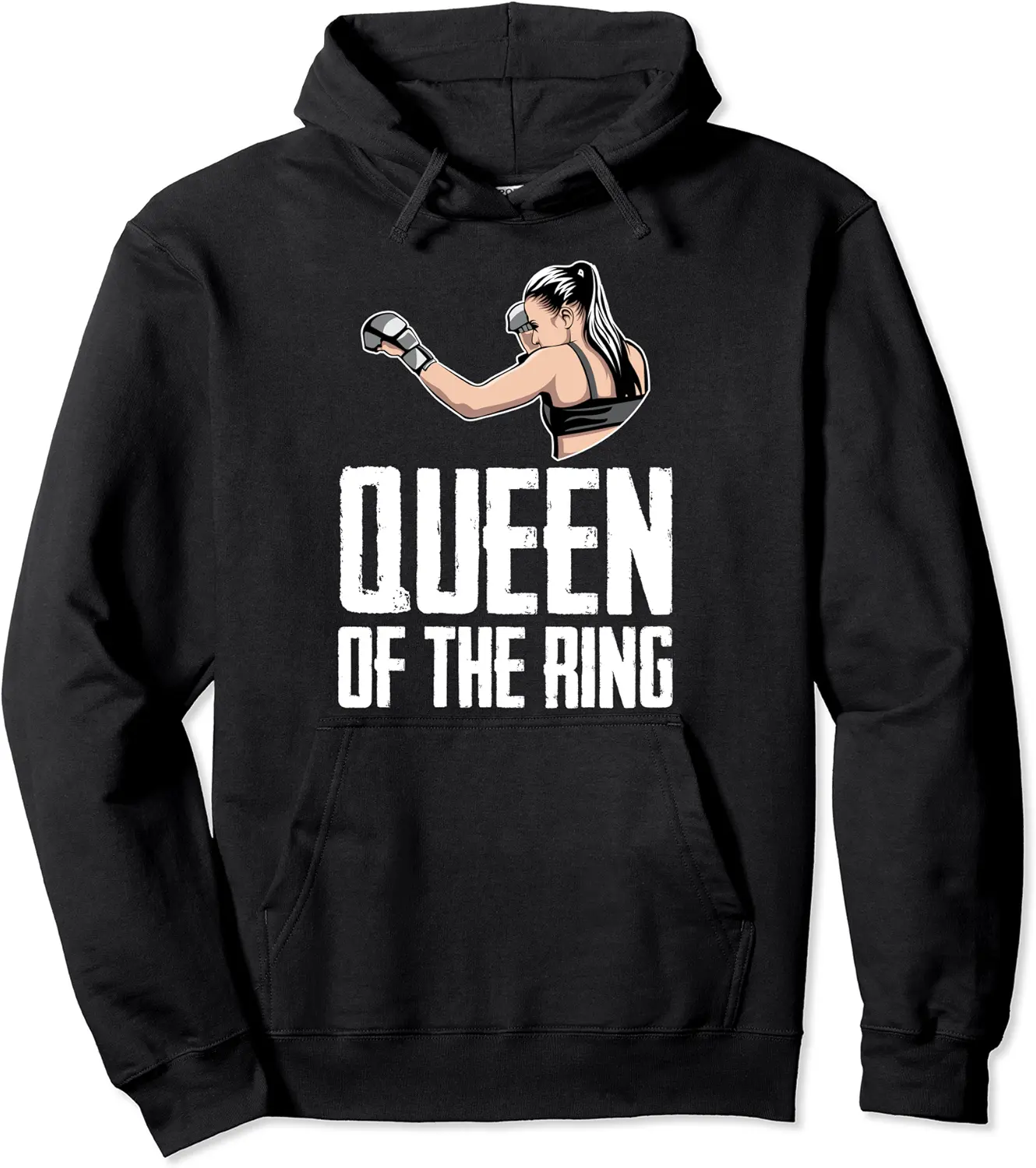 Queen Of The Ring Boxing Combat Sports Sparring - Boxer Pullover Hoodie - Dakotamc Shop 58B09K8T1Y6B