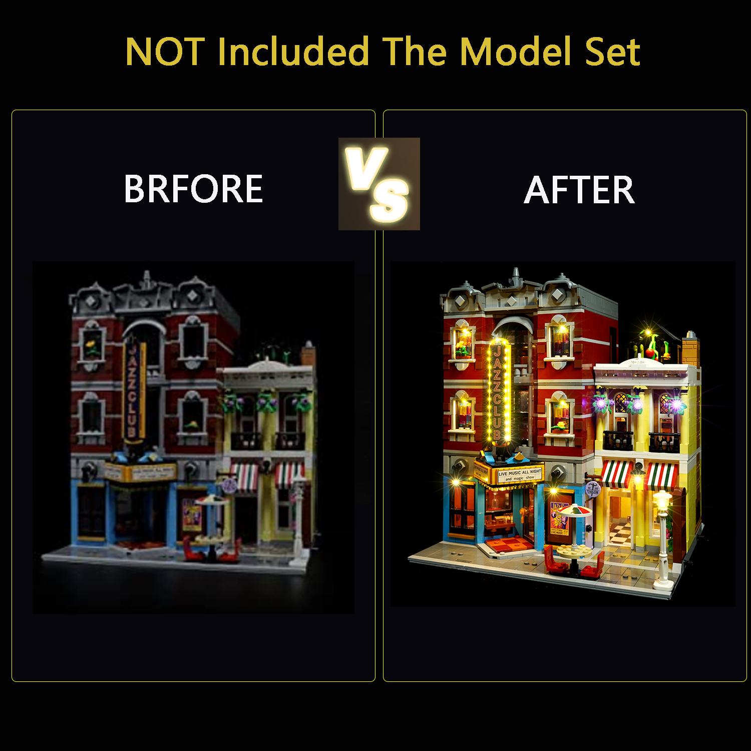 LYBMTWF LED Lighting Kit for LEGO 10312 Jazz Club Building Block Model Lighting(Classic Edition) | Easy Installation | The Perfect Birthday, Holiday, and Christmas Gift (Lights Only — LEGO Set Not Included)