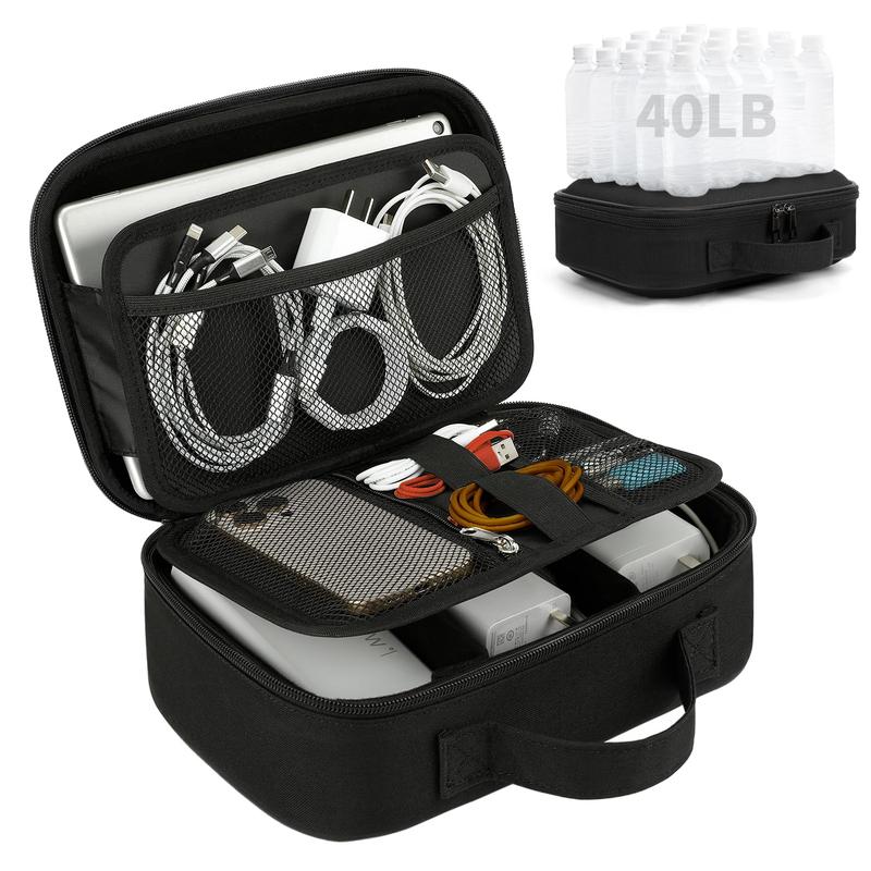 Electronics Organizer Travel Case Hard Eva Shockproof Bag Double Layer ...