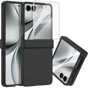 Candy-colored phone case with screen protector, hinge protection, and hard PC back plate. This phone case is suitable for Motorola Razr 2024, Razr 2025, Razr 2026, Razr 70 60 50 Ultra