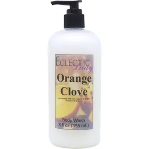 Orange Clove Liquid Pearl Body Wash, 3 in 1 Use for Bubble Bath, Hand Soap & Body Wash