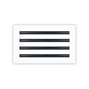 BUILDMART - 14x8 White Modern AC Vent Cover - Decorative Aluminum Air Vent - Standard Linear Slot Diffuser - Heating and Cooling Register Grille for Ceiling, Walls & Floors