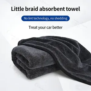 Ultra-Absorbent Double-Sided Drying Towel for Car Largest Size 24x36 inch 1300GSM Premium  Soft Super Absorbent Thick 1200gsm Towel for Car Detailing Kit Grey 1 Pack microfiber