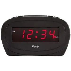 212 MAIN Equity By La Crosse 30228 Compact Form Digital Alarm Clock, Home Decor Piece with Digital Clock Decor and Alarm Function