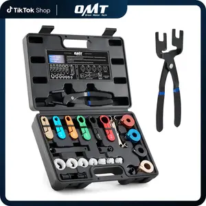 Orion Motor Tech 26pc Fuel Line Disconnect Tool Set, Master Quick Disconnect Tool Kit with Fuel and AC Disconnect Pliers, Fuel Line Removal Tool Set for AC Fuel & Transmission Systems, Black Automotive Repair Tools Automotive Vehicle Tool
