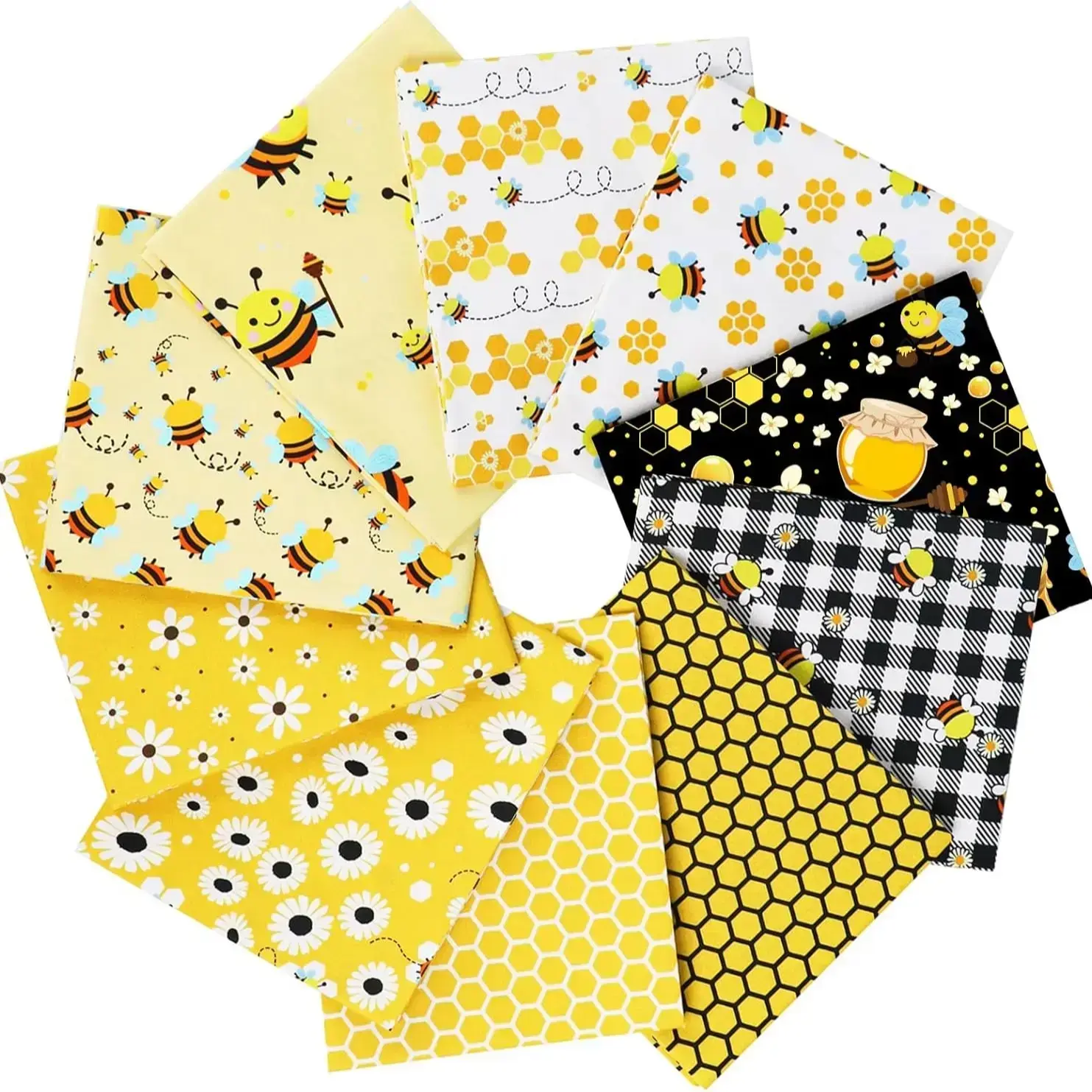 Newbrothread&Craftido -25 Options- 100% Cotton Quilting Fabric Bundles 10pcs Fat Quarters 18”x21”-Medium Weight 5.2 oz- for Quilting, Sewing Project, Patchwork Home Textile, TikTokShopDealsforYouDays, Summersale, All Seasons, Cotton Material