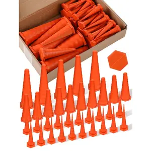 Hydraulic Oil Service Plugs Large Medium Small Sizes Multi Pack Rubber Drip Proof Hose Plugs Industrial Hydraulic Kit for Irrigation, 3 Sizes(35 Pcs,Orange)