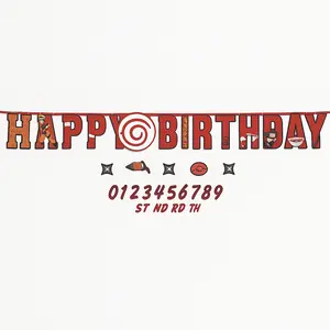 Naruto Jumbo Birthday Letter Banner