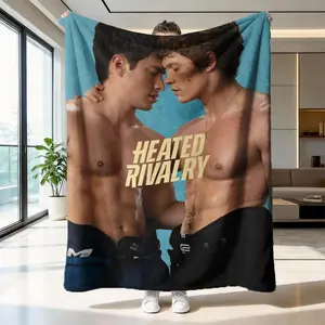 Flannel Print Blanket Soft Warm Vintage Sports Theme Home Decor Multi-Purpose Anti-Wrinkle Easy Clean Bedroom Living Room Heating Blanket Slogan Print Blanket Machine Washable Blanket Multifunctional Blanket