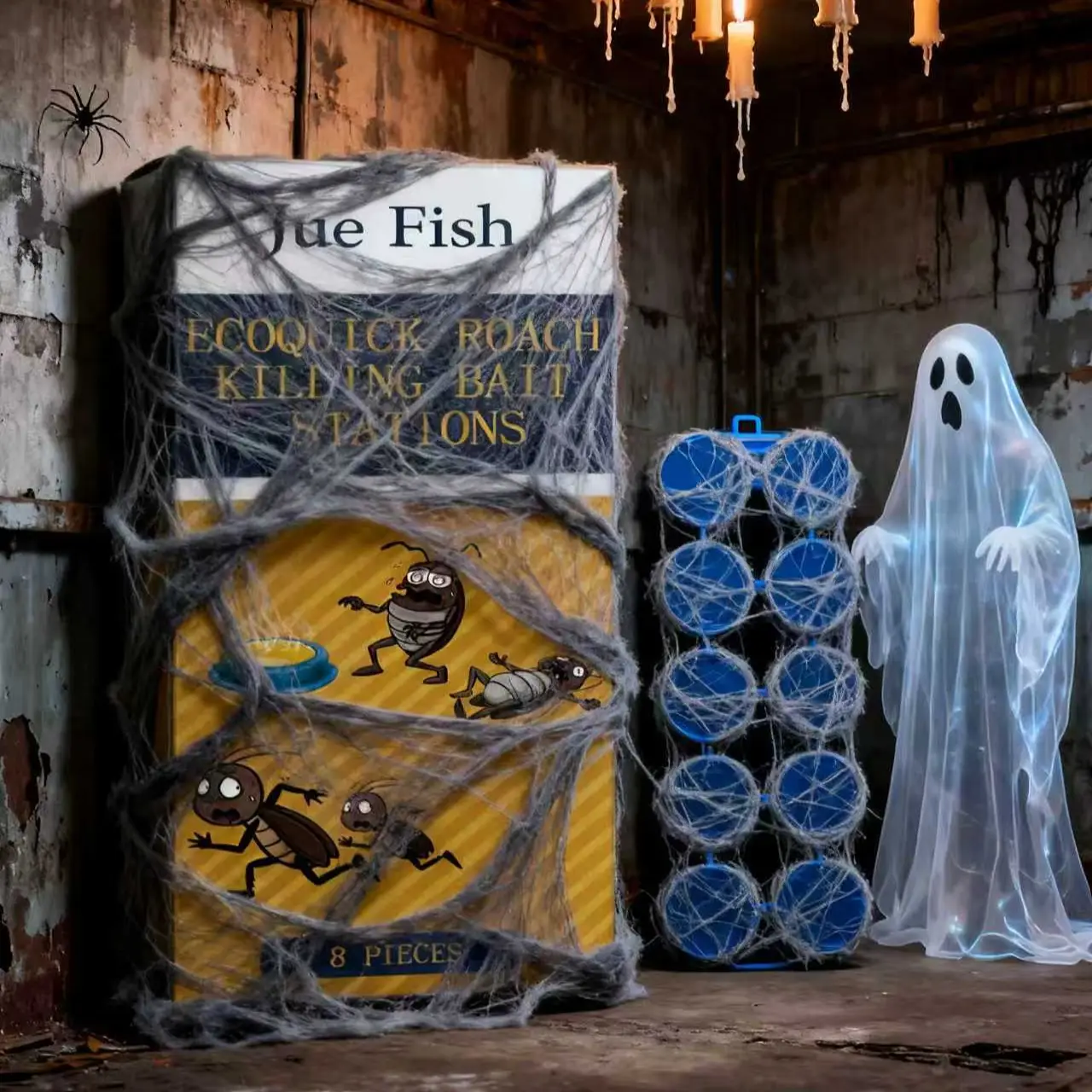 [NEW2] JUE FISH Halloween Pest Defense! Cockroach Exterminator Gel for Spooky Season - Kill Creepy Crawlies Indoors/Outdoors, Kitchen & Dormitory. Rod