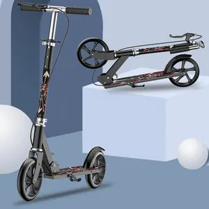 Adult scooter teen big wheel two wheels two wheels foldable city handbrake car travel