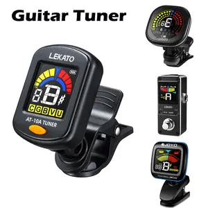 LEKATO /JOYO Guitar Tuner , Rechargeable Clip On Tuner for All Instruments, Acoustic Electric Guitar Bass, Ukulele Violin, Chromatic Tuning Modes, Digital Tuner for Stringed Instruments, LCD Color Screen or LEKATO AT-07 Guitar Tuner Pitch Effect Pedal