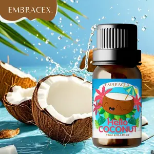 10ml Coconut Essential Oil, 1 Count Long Lasting Air Freshener, Calming Home Fragrance for Diffuser, Car, Bathroom, Bedroom, Living Room, Scent, Aromatherapy Diffuser Oil