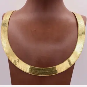 Herringbone 14mm Necklace - Fashion Accessory for Women