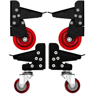 JessEm 05152 Steel Caster Set Heavy Duty Multi Purpose Locking Casters for Router Tables, Workbenches, Cabinets, Tool Stands - 800 lb Capacity