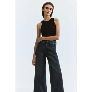 H&M Wide High Waist Ankle Jeans