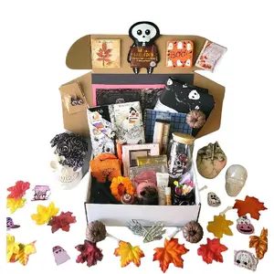 Spooky Blind Date with a Book - Boo Box, Halloween Themed, Hand Decorated Book Box for Book Lovers, Includes wrapped book, spooky book sleeve, glasses tumbler with lid and straw, and more bookish goodies