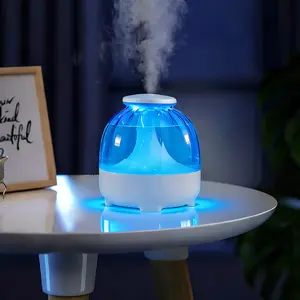 650ml Ultra-Quiet 26dB USB Humidifier, 7-Color Night Light, Dual Mist, Visible Water Tank, 24Hr Continuous Use – Home & Office Essential, Great Gift