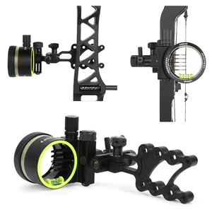 1pc Short-Style Five-Pin Sight Four-Way Micro-Adjustment Easy Installation For Beginners to Experts Outdoor Archery Accessories