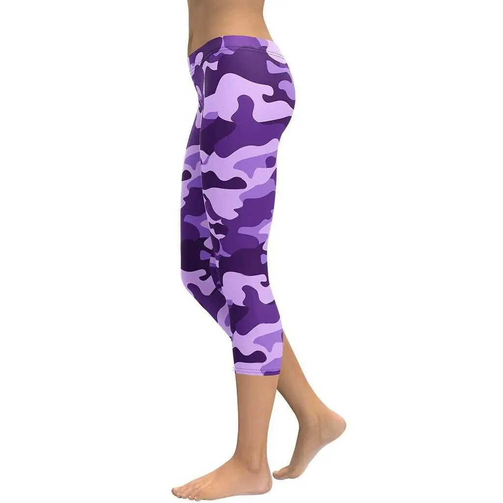 Purple Camo Capris