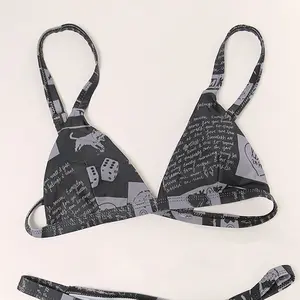 koko SWIM: black newspaper bikini