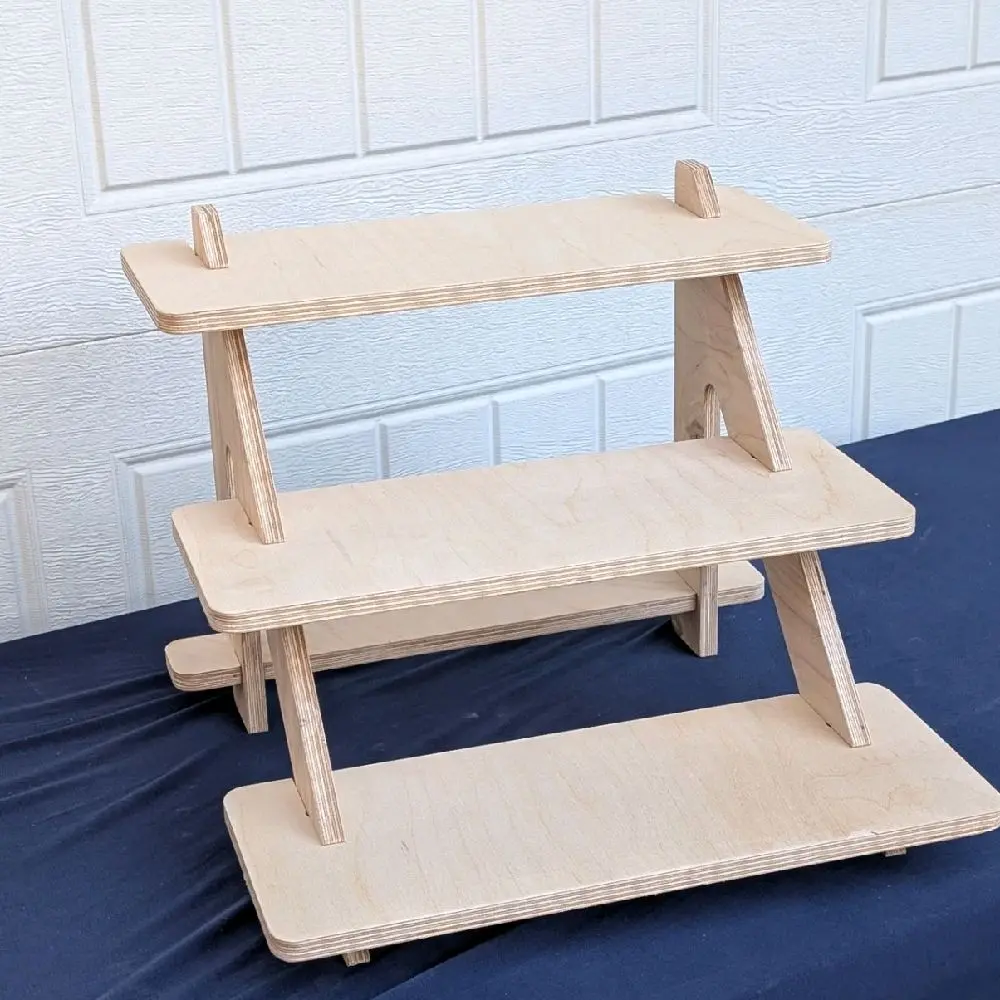 Three tiered display shelf