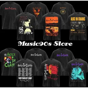 [Collection] ReTro Alice In Chains Band T-Shirt , Alice In Chains T-shirt , Washed Oversized T-Shirt , Rock Band Shirt, Retro Music Tee, Rock Music Lover Shirt, Vintage Band Shirts Casual Fabric Fit Top , Top Men's and Women's Clothing