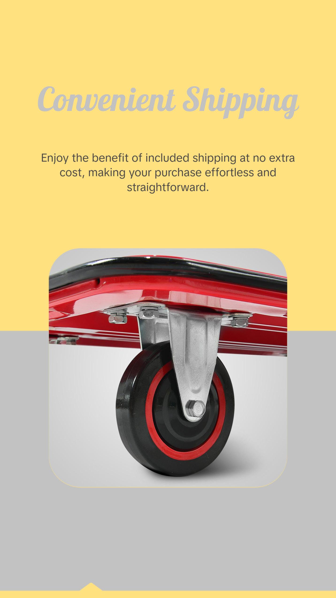 Wellmax 330LBS Platform Cart Replacement Wheels