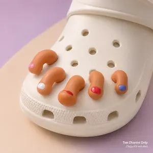 Funny Toe Clog Shoe Charms, Realistic Fake Toe Decorations for Clog Shoes, Gag Gift Shoe Accessories for Parties, Beach, Summer, and Daily Wear