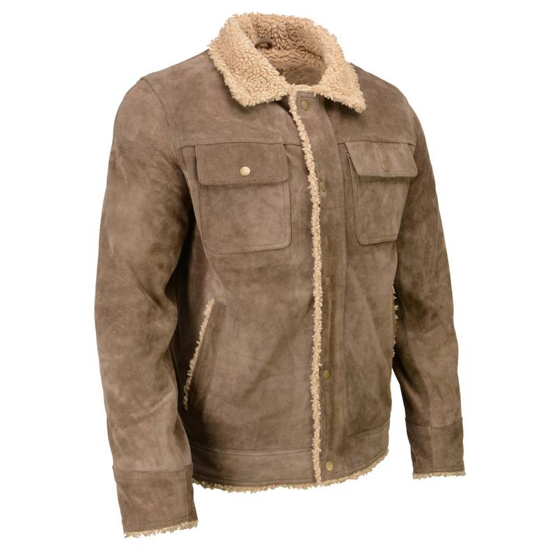 Milwaukee Leather Vintage Men's Classic Suede Leather Fashion Coat Jacket | SFM