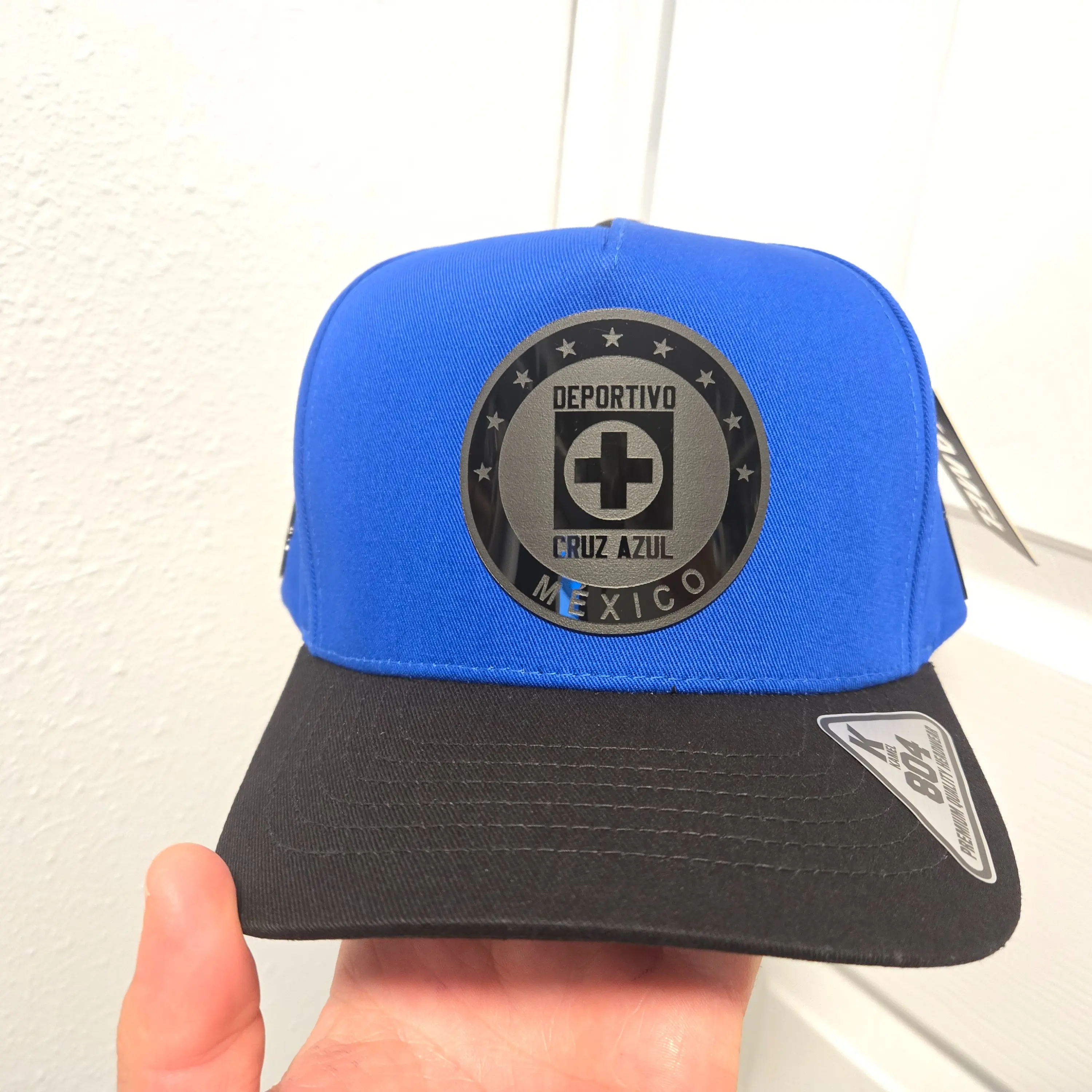 Gorra logo Cruz Azul, Black Snapback with logo de Cruz Azul, Gorra de la maquina del cruz azul de alta calidad, Cruz Azul Hat