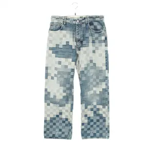 Pre-owned Louis Vuitton Cotton Small Leather Goods Damier Jeans