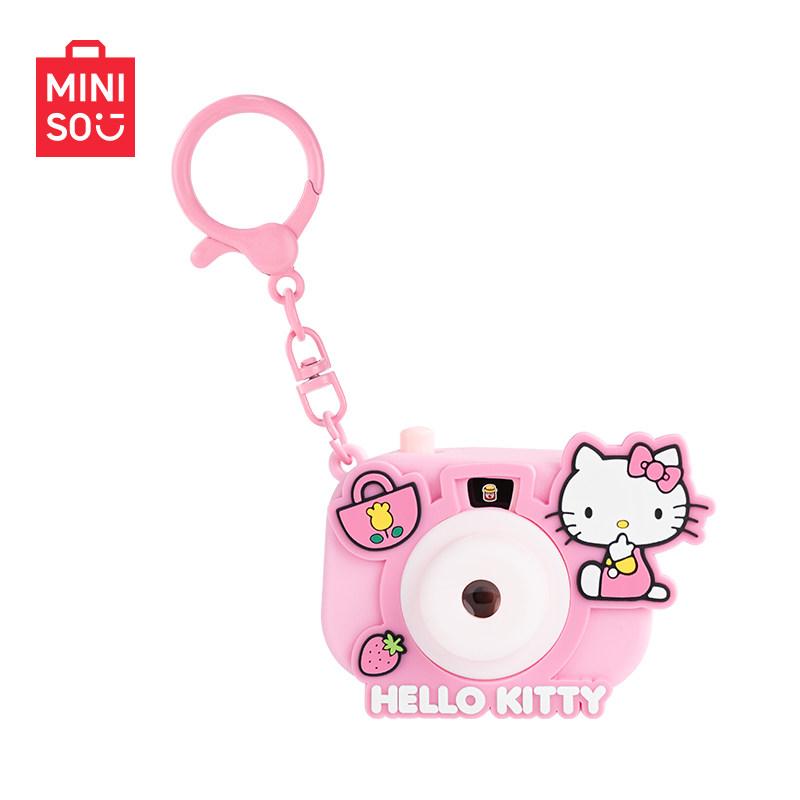 MINISO Genuine Hello Kitty 3D Acrylic Clip-On Keychain, Sanrio Anime Mascot Bag Charm, Exquisite Fashion Charm Decoration Keychain for Backpacks, Ideal Birthday Gift for Girls, Bag Charms, Clip-On Keychain Keychains,Back-to-School Gifts