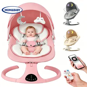 Smart  Rocking Chair,  Adjustable Recline, Remote Control & Timer, Safe Infant Soothing Swing Baby Portable Music Bluetooth Electric withr need newborn harness point indoor baby rocker sound volume 0-6 month use babyswing for day sale outdoorfun