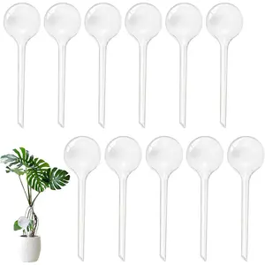 12 count Clear  Watering Globes,Garden Plastic Self-Watering Bulbs,Automatic Watering Globes for  Indoor Outdoor