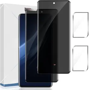 2+2 Pack Galaxy S21 Ultra Privacy Screen Protector and Camera Lens Protector,9H Hardness Tempered Glass, 3D Full Coverage, Fingerprint Unlock, Easy to Install for Galaxy S21 Ultra 6.8 Inch Protection Protective