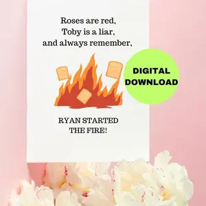 Printable Valentine's Day Card / Dwight / digital download