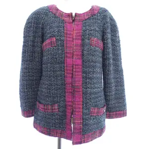 Pre-owned CHANEL Tweed Small Leather Goods Collarless Jacket