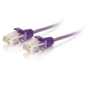 C2G C2G02229 6ft (1.8m) Cat6 Snagless Unshielded UTP Slim Ethernet Network Patch Cable - Purple