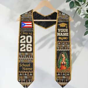 Custom Puerto Rico Graduation Sash, Personalized Grad Stole Boricua Pride, Graduation Outfit for Puerto Rican Students, Class of 2026 Gift