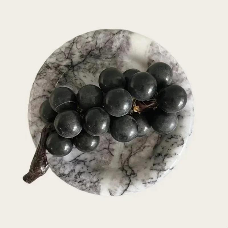 Stonekocc US Stock Natural Stone Tray Dark Emperador Travertine Lilac White Marble