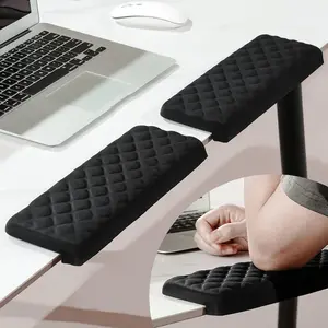 L-Shaped Desk Elbow Pad for Desk, Memory  Elbow Support Padding with Non-Slip, 2-  Desk  Cushion, Wrist Comfort Support for Office  ( Black)